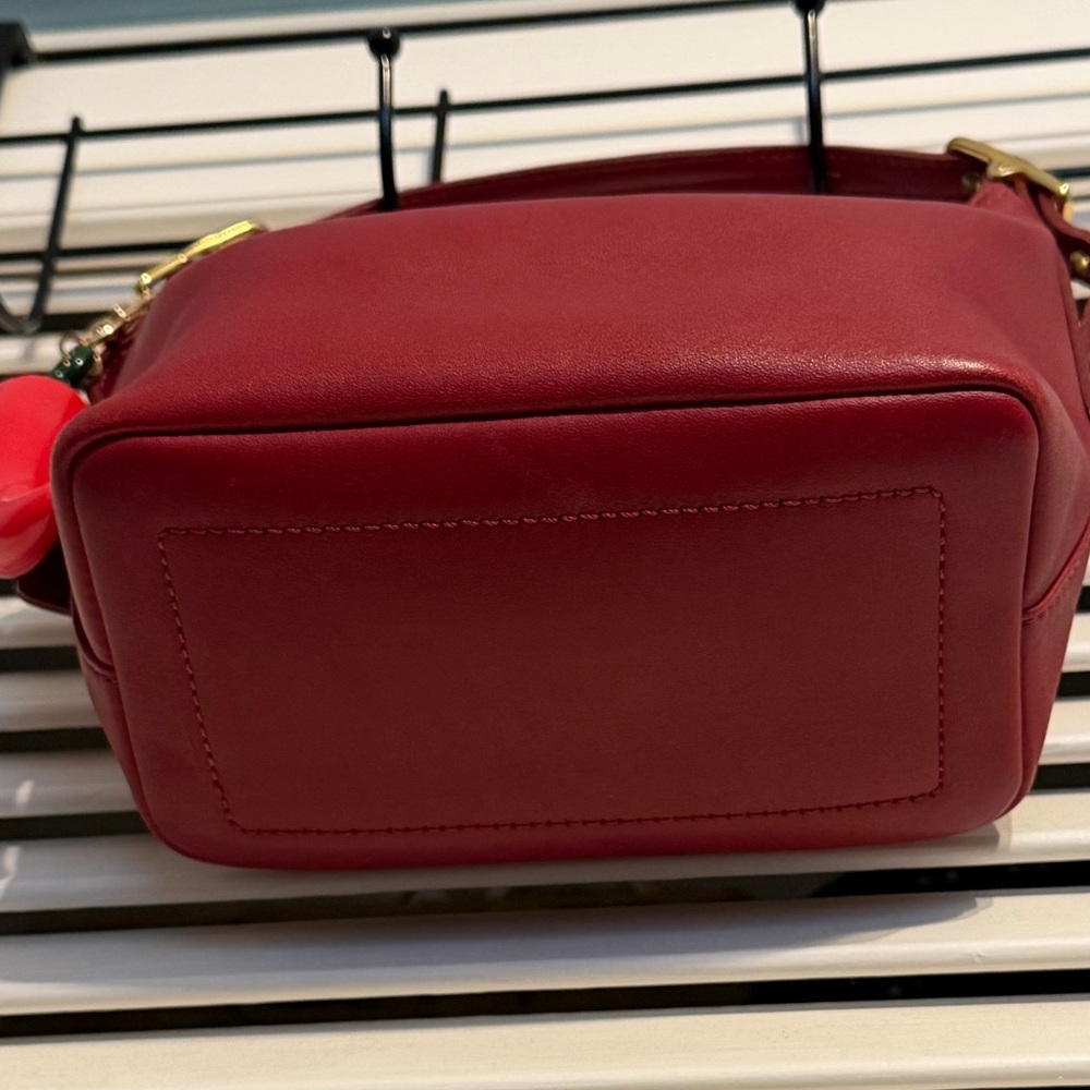 RARE Y2K Vintage Coach Legacy West 9844 - Red Leather Shoulder Bag - Picture 7 of 10